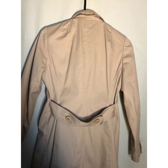 Freddi Gail Woman's Trench Coat Size 7 Double-Breasted Beige Collared Travel - Picture 11 of 13